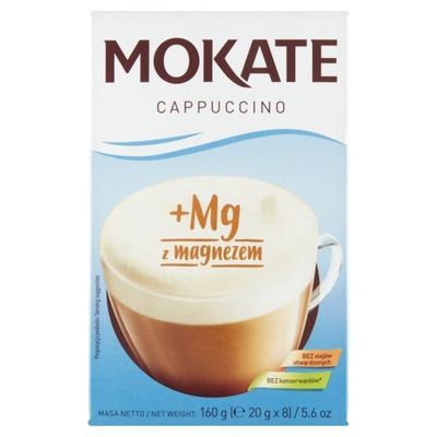 Mokate Cappuccino z magnezem 160 g (8 x 20 g)