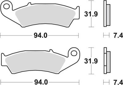 ZAPATAS DE FRENADO YAMASHITA MCB574 KH125  