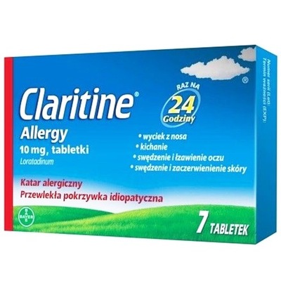 Claritine Allergy alergia uczulenie 7 tabletek