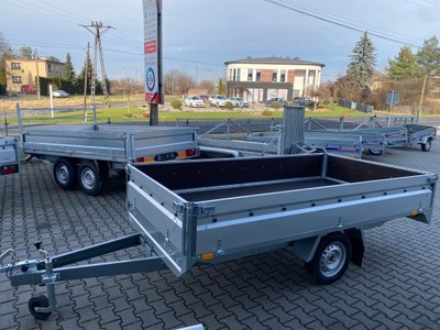 Przyczepa lekka DMC 750 kg koła z dołu, platforma 3m x 1.6m