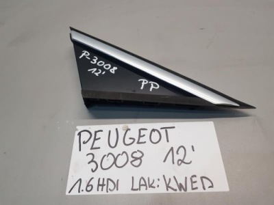 Трикутник захист крила права peugeot 3008 i фото №1