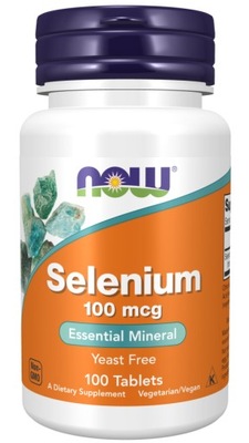 NOW Foods Selenium SELEN Organiczna SELENOMETIONINA 100mcg 100tab