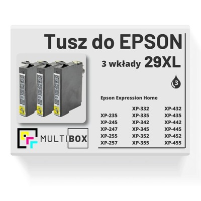 100% NEW 3-pak tusz 29XL T2991 do EPSON XP-432 XP-435 XP452