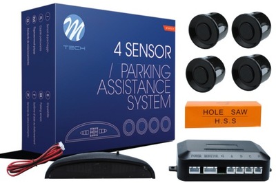 SENSORS PARKING M-TECH 4-SENSOR BLACK LED  