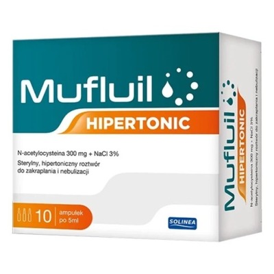 MUFLUIL HIPERTONIC ROZTWÓR DO NEBULIZACJI 10 ampułek