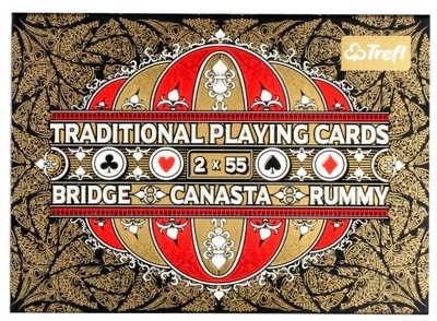 KARTY DO GRY TREFL TRADITIONAL PLAYNG CARDS 2X55