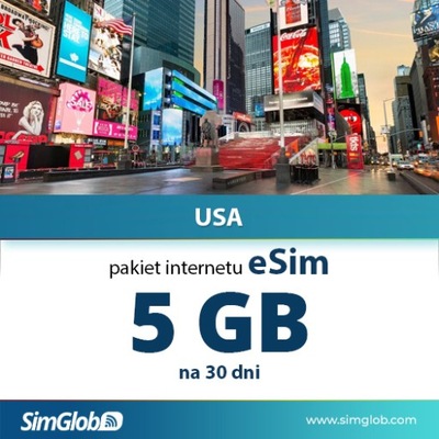 Internet eSIM USA 5GB na 30 dni