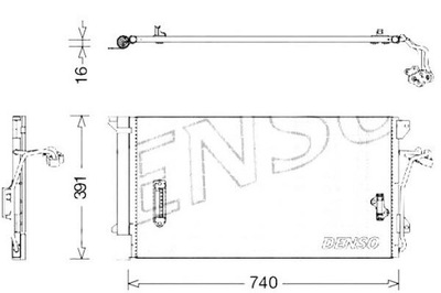 Конденсатор кондиціонера audi porsche vw denso фото №1