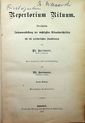 Repertorium Rituum 1901 r