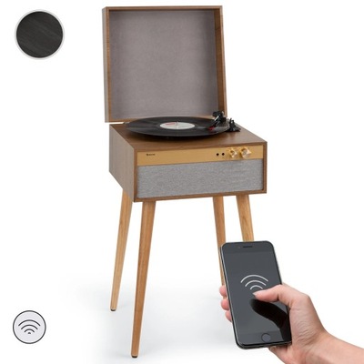 Gramofon Auna Berklee TT Case Stolik Retro