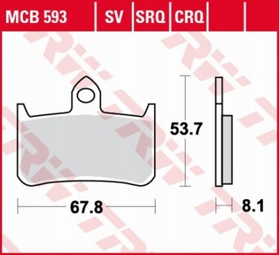 ZAPATAS DE FRENADO TRW MCB593  