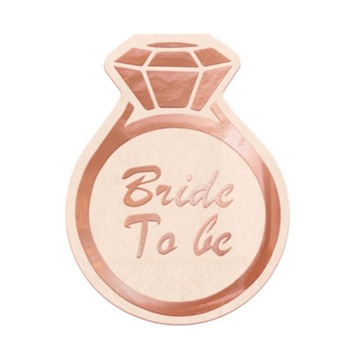 Serwetki - Bride to be - różowe złoto rose gold