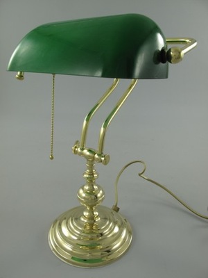 ZIELONO-ZŁOTA RETRO LAMPKA na biurko Styl Vintage!