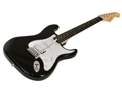 Gitara elektryczna Ever Play ST-2 SSH BK/WH