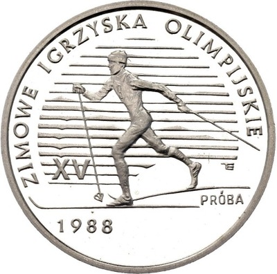 1000 złotych 1987 (PRÓBA) XV Zimowe Igrzyska Olimpijskie 1988