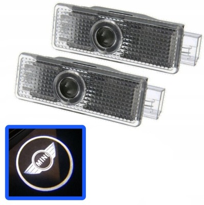 MINI COOPER S R55 R56 R57 PROYECTOR DIODO LUMINOSO LED LOGOTIPO DE PUERTA  