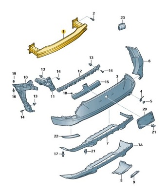 Балка заднего бампера cupra formentor оригинальный номер фото №1