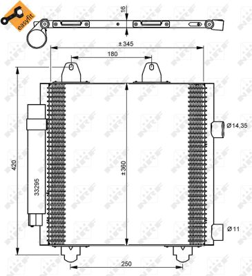 КОНДЕНСАТОР КОНДИЦИОНЕРА CITROEN C1/107/AYGO 1,0 05-