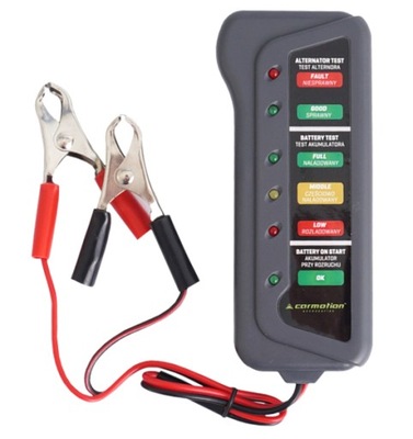 Tester akumulatora i alternatora 12V + kable 6 FUN