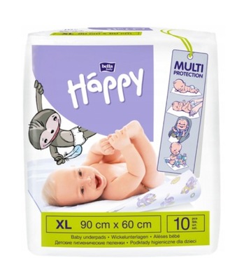 Happy podkłady dla dzieci 90cmx60cm XL 10 sztuk