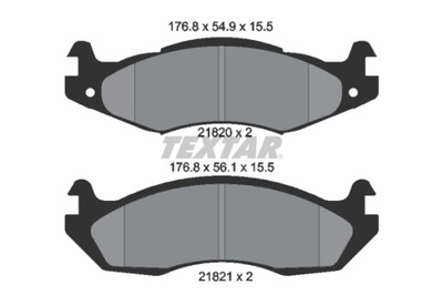 TEXTAR 2182001 КОЛОДКИ ТОРМОЗНЫЕ