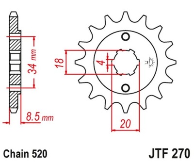 JT KRUMPLIARATIS PRIEKINĖ 2046 14 HONDA CA 125 '95-01 CB 