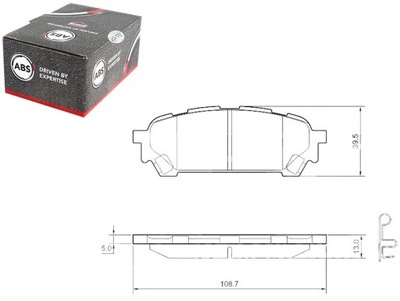 ZAPATAS DE FRENADO SUBARU IMPREZA 02- PARTE TRASERA A.B.S.  