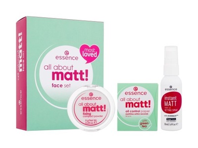 Essence All About Matt! zestaw kompaktowy puder utrwalajcy All About Mat P2