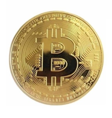 Bitcoin BTC moneta kolekcjonerska Duża 40mm