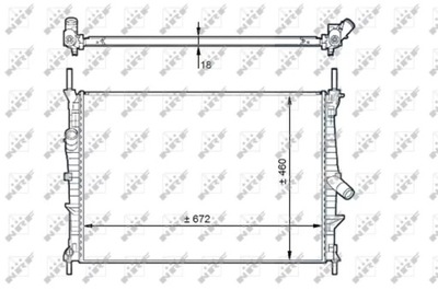 NRF 58441 РАДИАТОР, СИСТЕМА ОХЛАЖДЕНИЯ ДВИГАТЕЛЯ