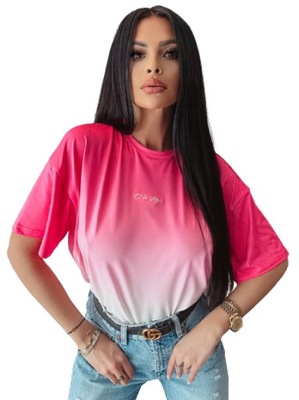 O LA VOGA BLUZKA OVERSIZE T-SHIRT OMBRE LIYO