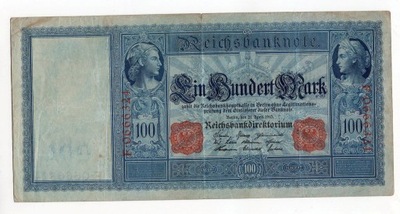 Niemcy 100 marek 1910 F