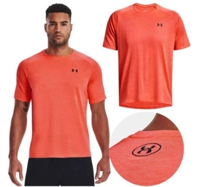 Męska koszulka UNDER ARMOUR treningowa sportowa L pomarańczowy