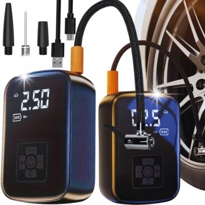 POMPKA ELEKTRYCZNA ROWEROWA SAMOCHODOWA KOMPRESOR BEZPRZEWODOWA POWERBANK