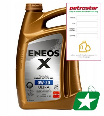 ENEOS PREMIUM ULTRA 0W20 4L SN GF-5