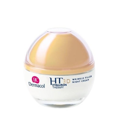 Dermacol Hyaluron Therapy 3D Wrinkle Night Filler Cream krem remodelują P1