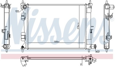 RADUADOR SISTEMA DE REFRIGERACIÓN DEL MOTOR 675072  