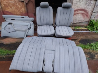 Mercedes w124 sedan сидіння лівий правий заднє сидіння задня оббивка двері 85-89 фото №1