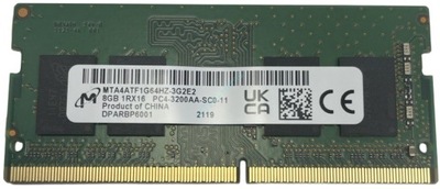 NOWA PAMIĘĆ RAM MICRON 8GB DDR4 3200MHZ SODIMM