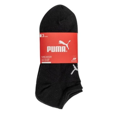 Skarpetki PUMA 3PAK stopki czarne 43/46 Sportowe skarpety oryginalne 3 szt