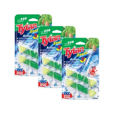 Tytan 3w1 kostka do WC ACTION3 FOREST 6x40g PROMO