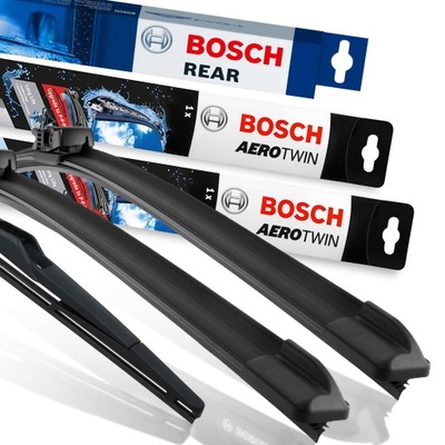 ESCOBILLAS BOSCH AEROTWIN DELANTERO+TRASERO CHEVROLET AVEO 02.2006-12.2011  