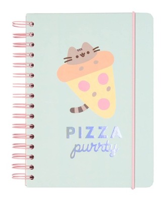 Notes A5 spirala Pusheen 120k kropkowany gumka