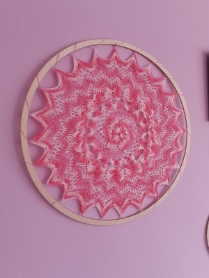 MANDALA ROZETA SZYDEŁKO RĘKODZIEŁO 52cm