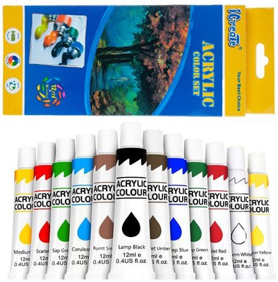Zestaw Farb Akrylowych Akrylowa Farby 12x12ml