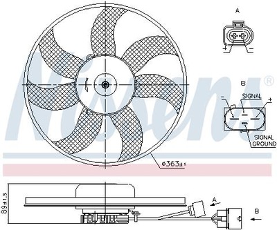 NISSENS NISSENS 85678 WENTYLATOR, CHLODZENIE DEL MOTOR  