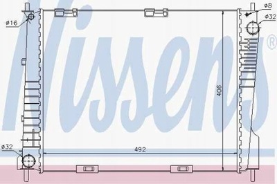 NISSENS 67283 CHLODNICA, SISTEMA DE REFRIGERACIÓN DEL MOTOR RENAULT  