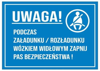 TABLICZKA - ZAPNIJ PAS BEZPIECZEŃSTW.