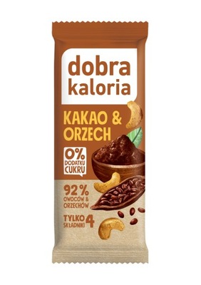 Baton Owocowy Kakao i Orzech 35g - Dobra Kaloria