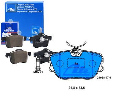 Набор - комплект тормозных колодок тормозных [ate] фото №1